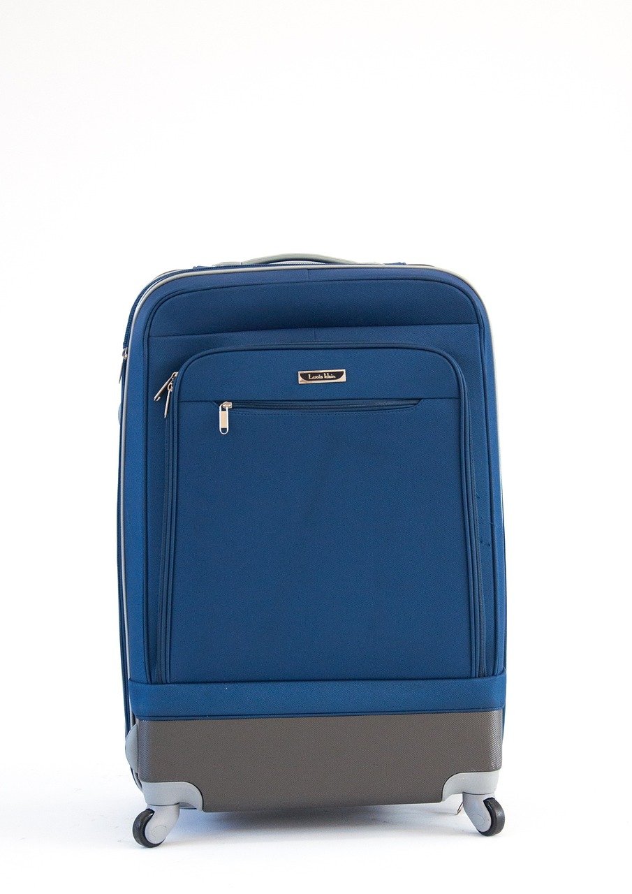 suitcase, travel, blue